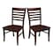 International Concepts Set of 2 Cosmo Roma Chairs, Espresso C581-310P - alternate 9